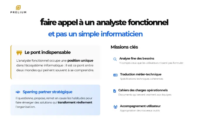 faire appel à un analyste fonctionnel