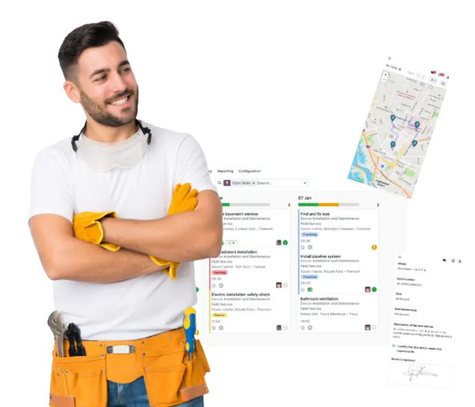 Planification d’intervention et exécution terrain sous odoo