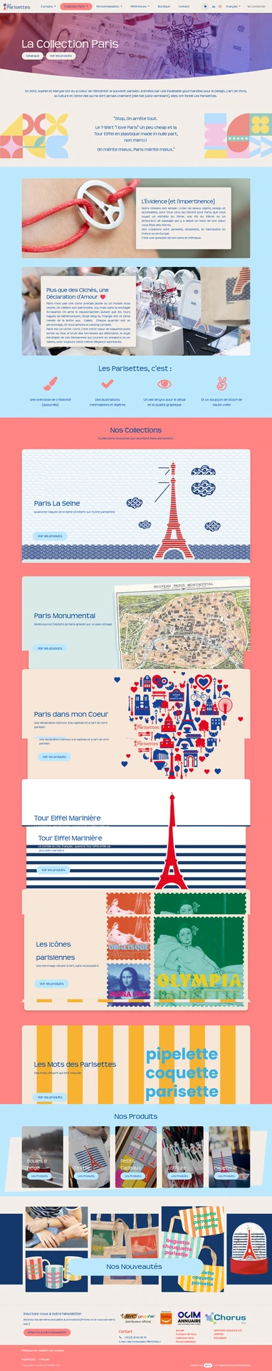 Collections de souvenirs pour musées sur le site Les Parisettes